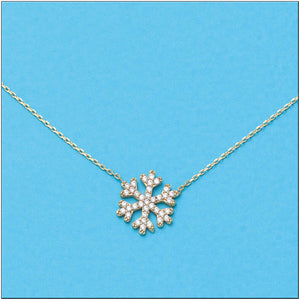 GARGANTILLA ORO 18KL COPO NIEVE CIRCONITAS