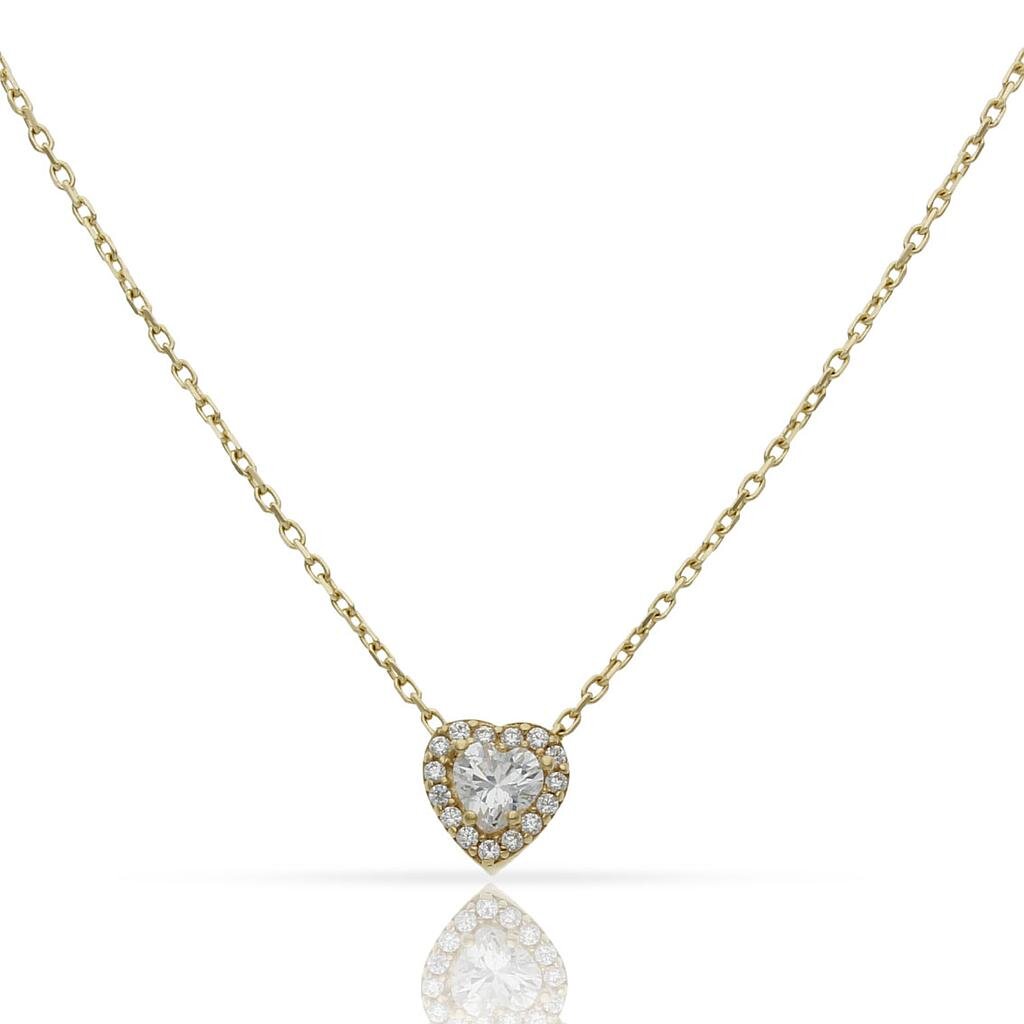 GARGANTILLA ORO 18KL CORAZON CIRCONITAS