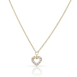GARGANTILLA ORO 18KL CORAZON CIRCONITAS
