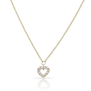GARGANTILLA ORO 18KL CORAZON CIRCONITAS