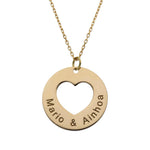 GARGANTILLA ORO 18KL CORAZON + NOMBRES