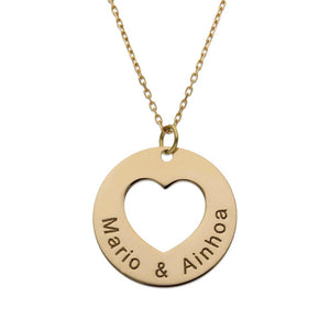GARGANTILLA ORO 18KL CORAZON + NOMBRES