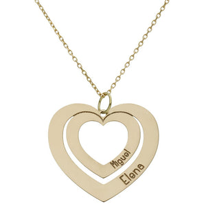 GARGANTILLA ORO 18KL CORAZONES NOMBRES