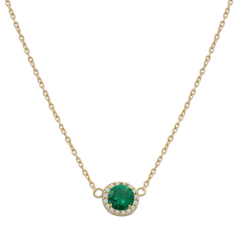 GARGANTILLA ORO 18KL CRISOPAL VERDE - 7MM