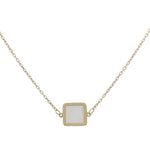 GARGANTILLA ORO 18KL CUADRADO + NACAR