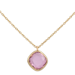 GARGANTILLA ORO 18KL CUADRADO ROSA