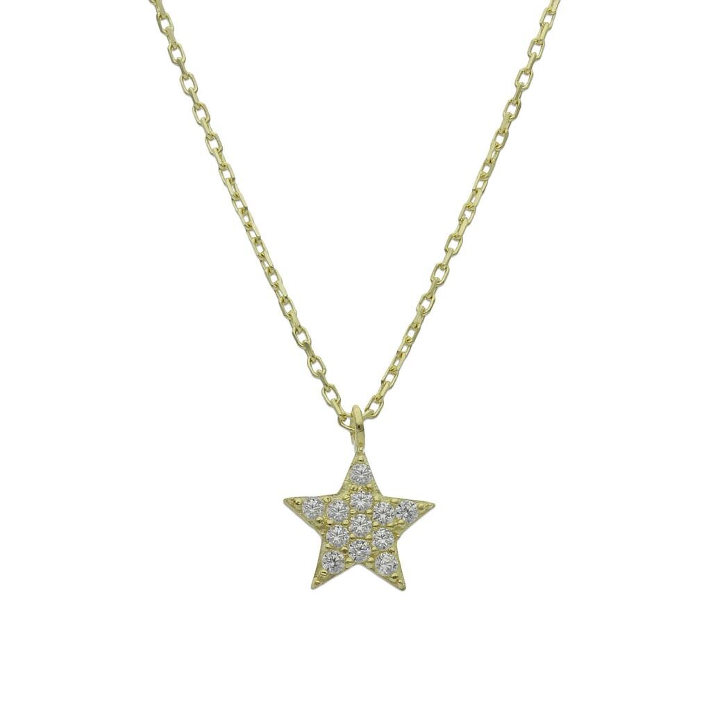 GARGANTILLA ORO 18KL ESTRELLA CIRCONITAS