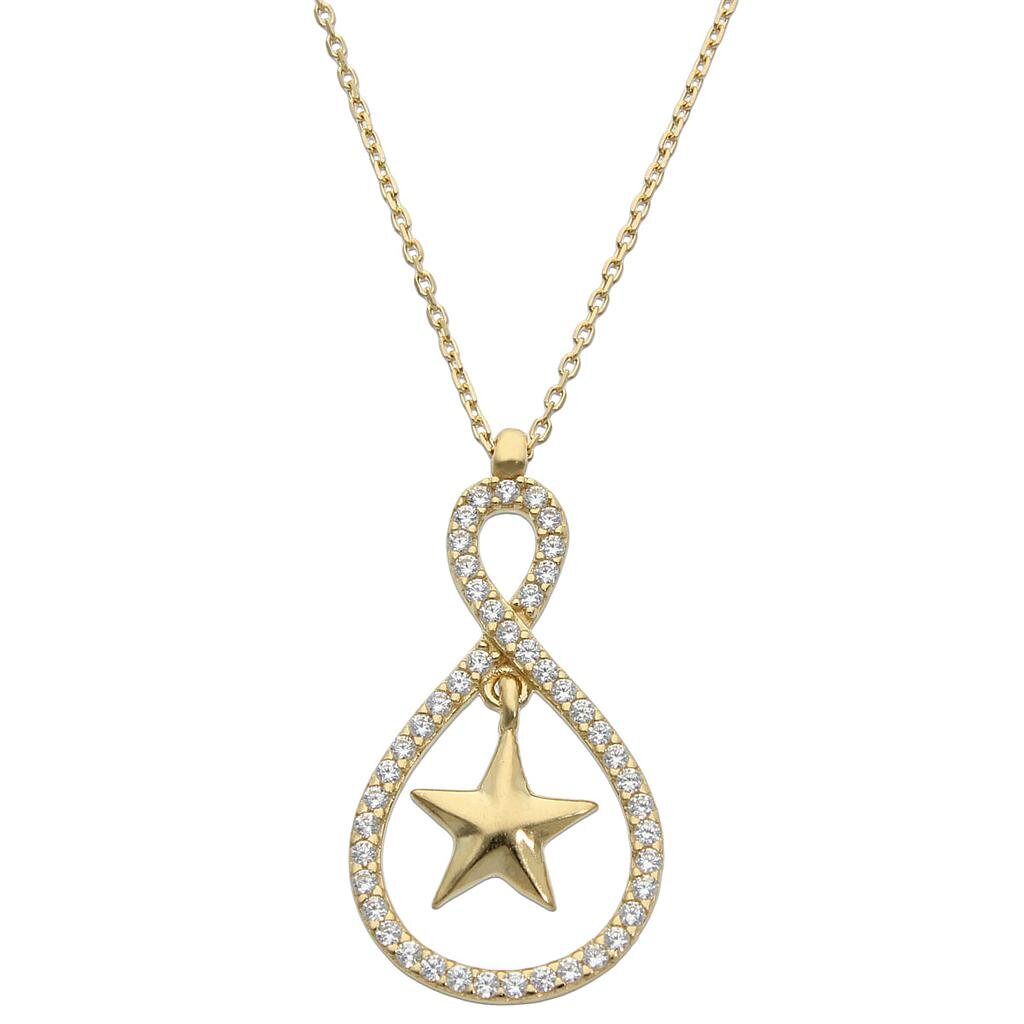 GARGANTILLA ORO 18KL ESTRELLA CIRCONITAS