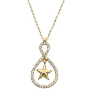 GARGANTILLA ORO 18KL ESTRELLA CIRCONITAS