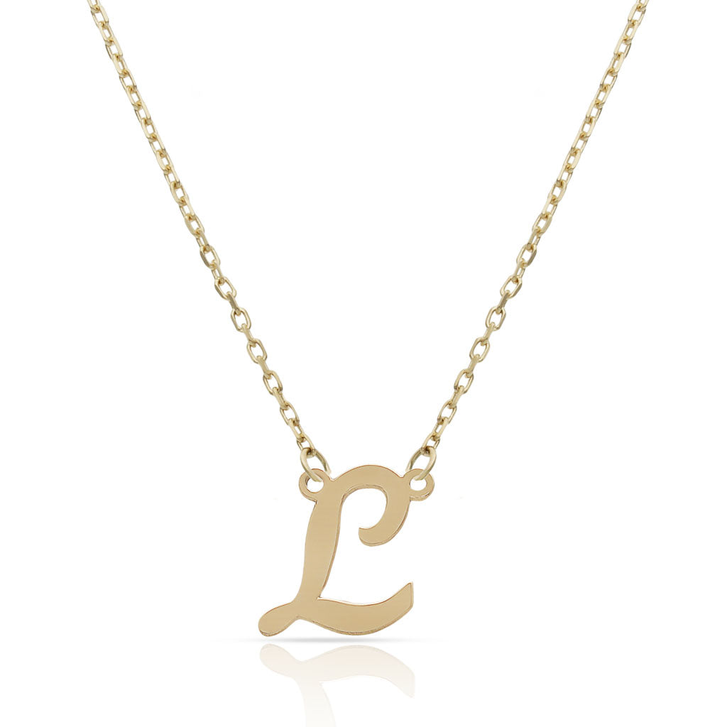 GARGANTILLA ORO 18KL LETRA INGLESA - Abecedario: L 