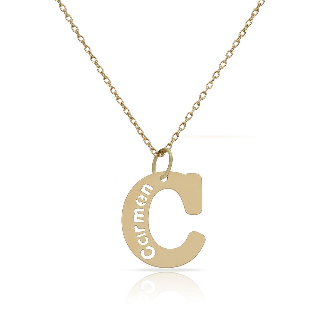 GARGANTILLA ORO 18KL LETRA + NOMBRE - Abecedario: c 