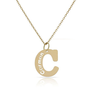 GARGANTILLA ORO 18KL LETRA + NOMBRE - Abecedario: c 