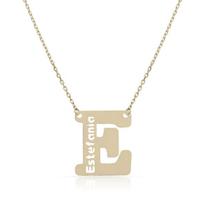GARGANTILLA ORO 18KL LETRA + NOMBRE - Abecedario: e 