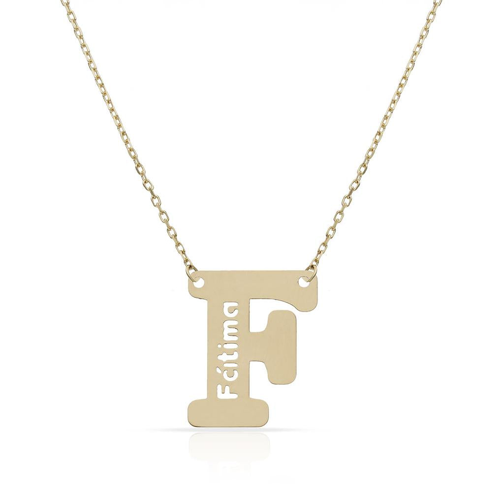 GARGANTILLA ORO 18KL LETRA + NOMBRE - Abecedario: f 