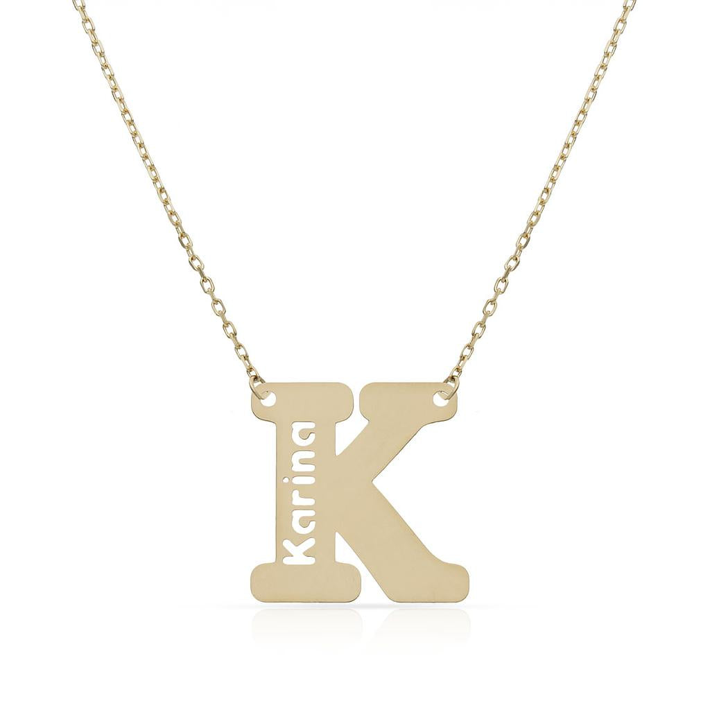 GARGANTILLA ORO 18KL LETRA + NOMBRE - Abecedario: k 