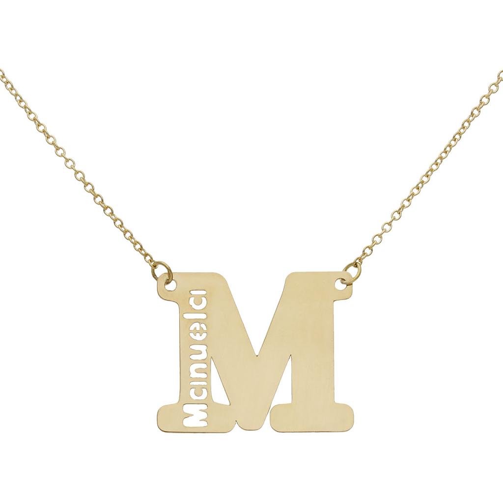 GARGANTILLA ORO 18KL LETRA + NOMBRE - Abecedario: m 