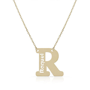 GARGANTILLA ORO 18KL LETRA + NOMBRE - Abecedario: r 