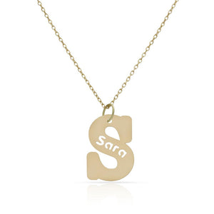 GARGANTILLA ORO 18KL LETRA + NOMBRE - Abecedario: s 