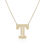 GARGANTILLA ORO 18KL LETRA + NOMBRE - Abecedario: t 