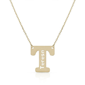 GARGANTILLA ORO 18KL LETRA + NOMBRE - Abecedario: t 
