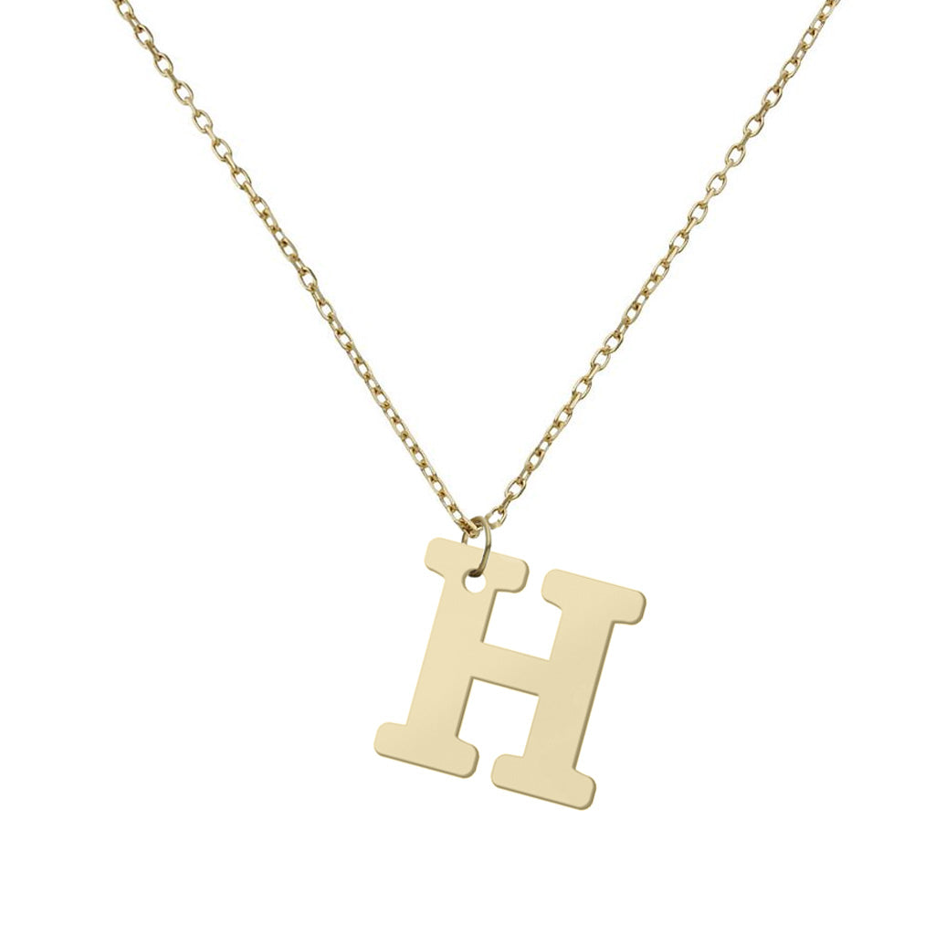 GARGANTILLA ORO 18KL LETRA RECTA - Abecedario: h 