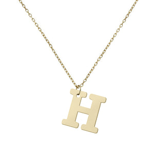 GARGANTILLA ORO 18KL LETRA RECTA - Abecedario: h 