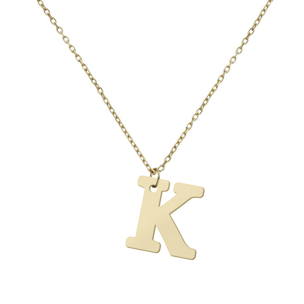GARGANTILLA ORO 18KL LETRA RECTA - Abecedario: k 