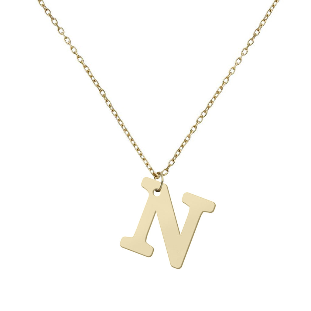 GARGANTILLA ORO 18KL LETRA RECTA - Abecedario: n 