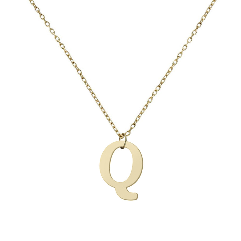 GARGANTILLA ORO 18KL LETRA RECTA - Abecedario: q 