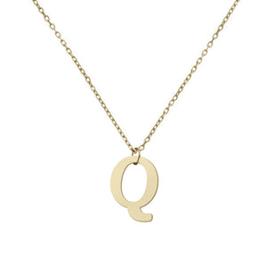 GARGANTILLA ORO 18KL LETRA RECTA - Abecedario: q 