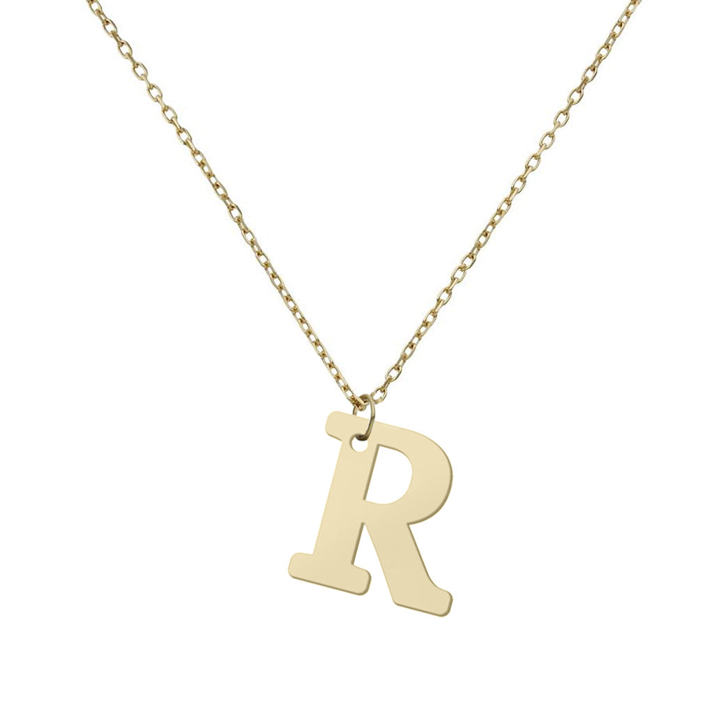 GARGANTILLA ORO 18KL LETRA RECTA - Abecedario: r 