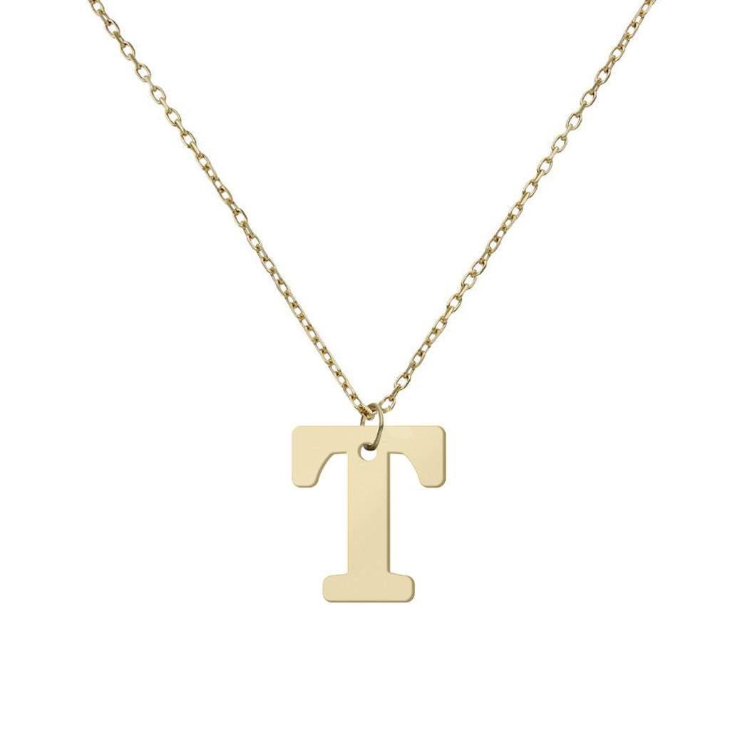 GARGANTILLA ORO 18KL LETRA RECTA - Abecedario: t 