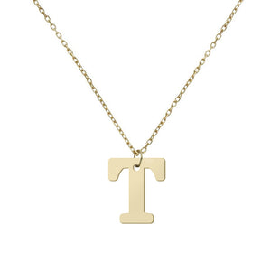 GARGANTILLA ORO 18KL LETRA RECTA - Abecedario: t 