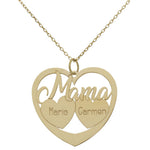 GARGANTILLA ORO 18KL MAMA + 2 CORAZONES