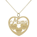 GARGANTILLA ORO 18KL MAMA + 3 CORAZONES
