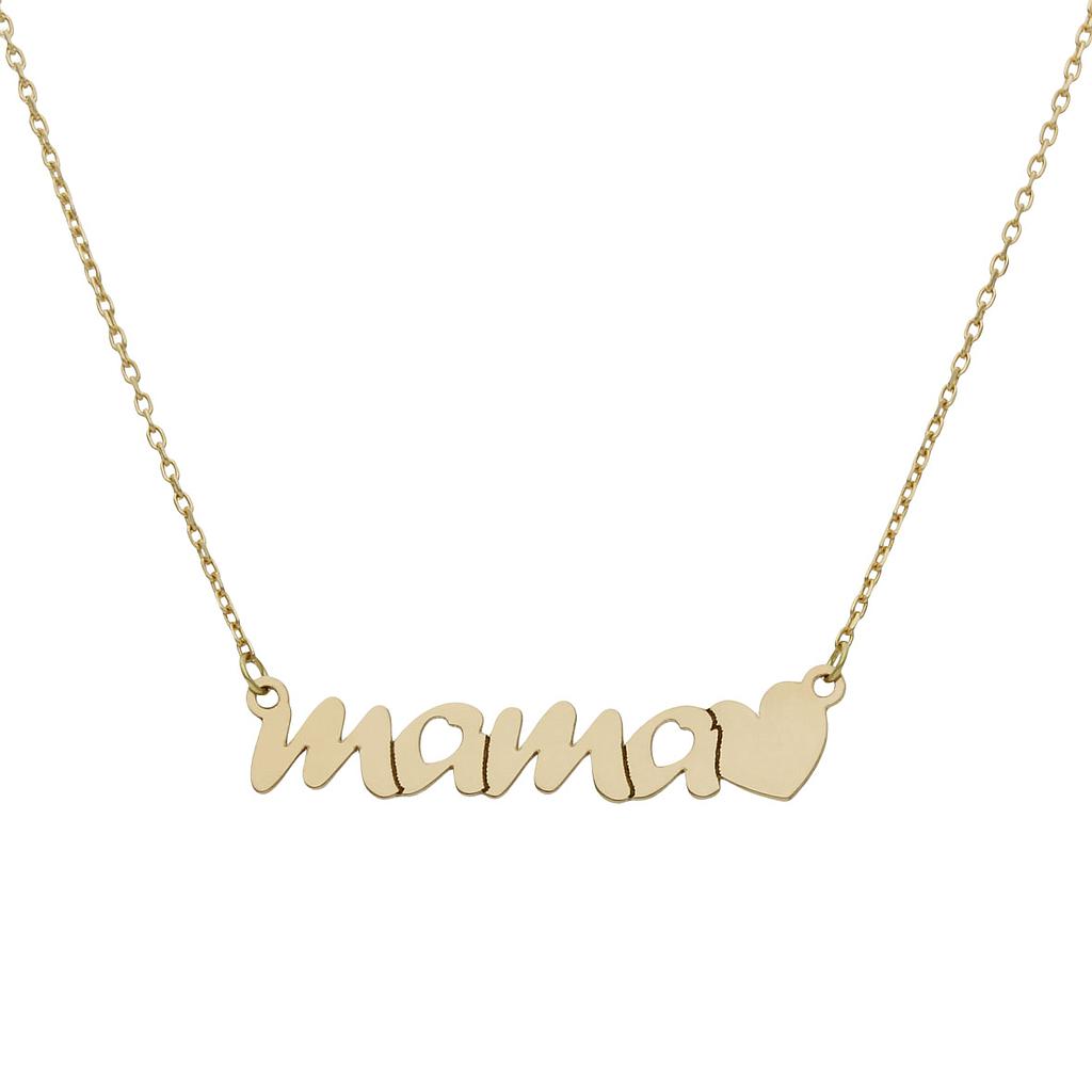 GARGANTILLA ORO 18KL MAMA + CORAZON