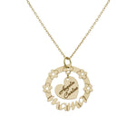 GARGANTILLA ORO 18KL MAMA + FLORES