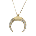 GARGANTILLA ORO 18KL MEDIA LUNA CIRCONITAS