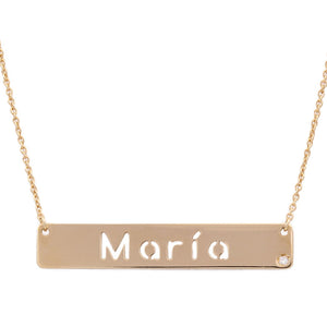 GARGANTILLA ORO 18KL NOMBRE + DIAMANTE