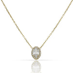 GARGANTILLA ORO 18KL OVAL CIRCONITAS