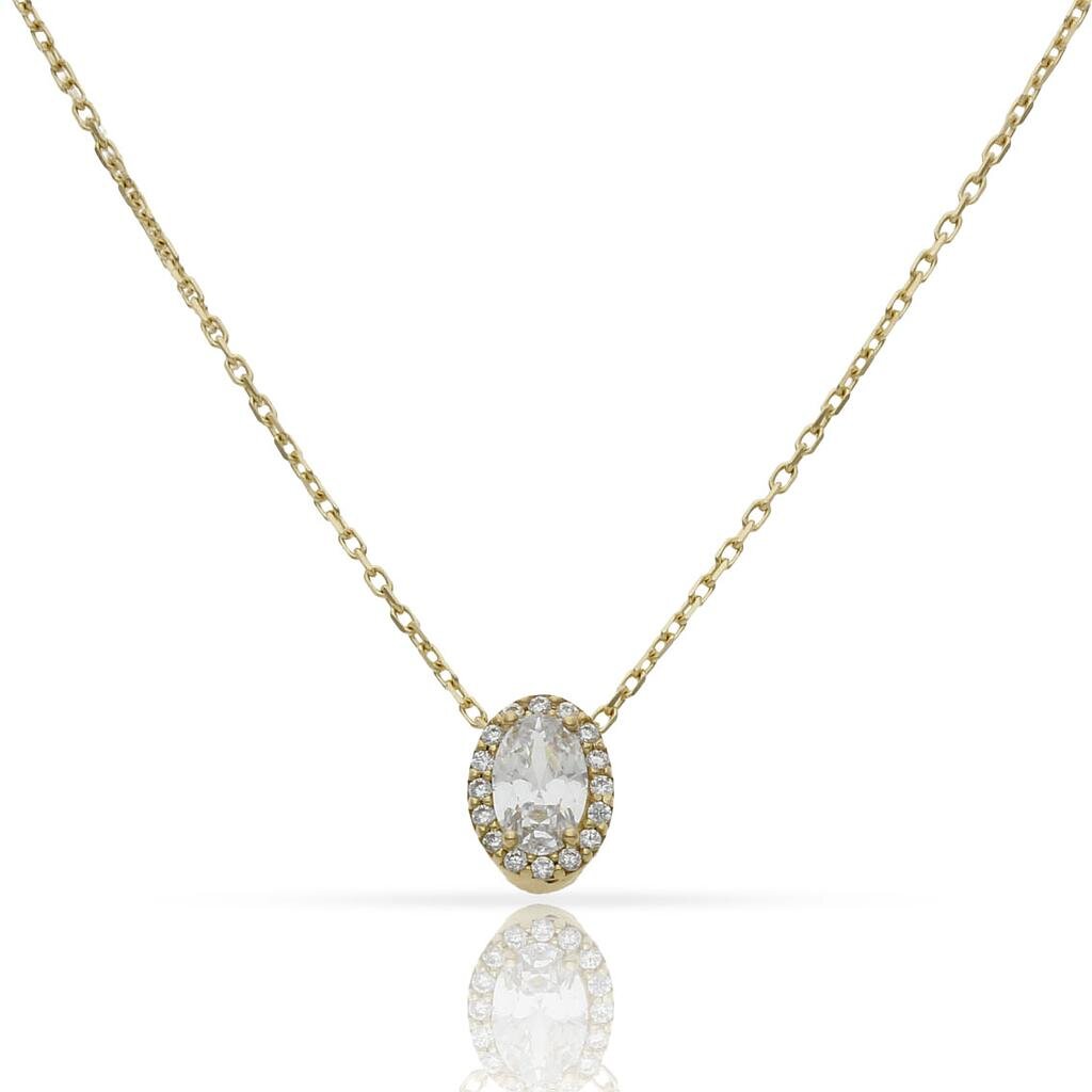 GARGANTILLA ORO 18KL OVAL CIRCONITAS