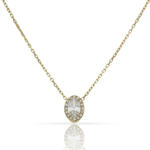 GARGANTILLA ORO 18KL OVAL CIRCONITAS