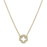 GARGANTILLA ORO 18KL TREBOL CIRCONITAS