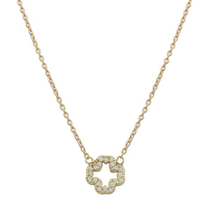 GARGANTILLA ORO 18KL TREBOL CIRCONITAS