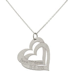 GARGANTILLA ORO BLANCO 18KL - 2 CORAZONES