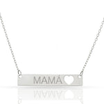 GARGANTILLA ORO BLANCO 18KL CHAPA + CORAZON + NOMBRE