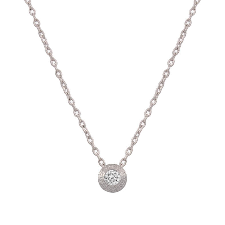 GARGANTILLA ORO BLANCO 18KL CHATON - 5MM