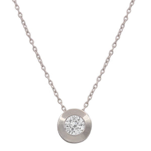 GARGANTILLA ORO BLANCO 18KL CHATON - 9MM