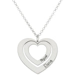 GARGANTILLA ORO BLANCO 18KL CORAZONES NOMBRES