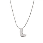 GARGANTILLA ORO BLANCO 18KL LETRA - Abecedario: L 